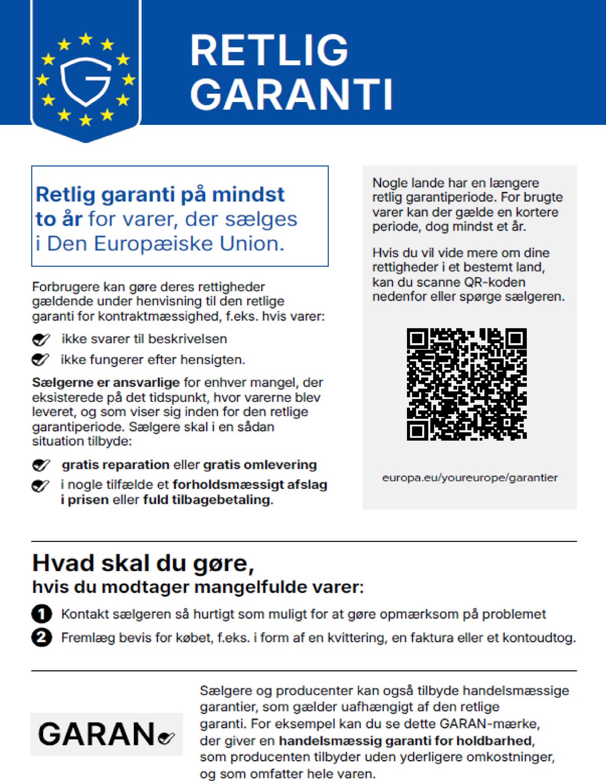 Gewährleistungslabel