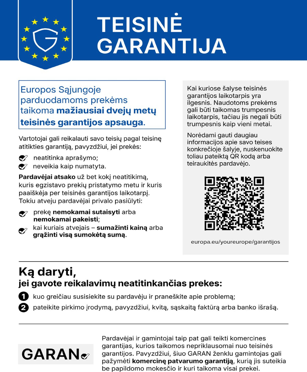 Gewährleistungslabel